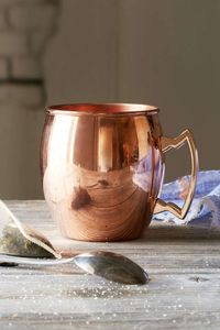 Mug Moscow Mule en cuivre massif 100% écologique, design martelé, fabriqué en Inde - Product Image 5