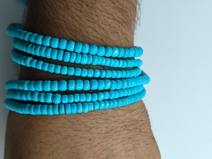 Nouveauté : Perles en turquoise de l'Arizona Sleeping Beauty, lisses, en forme de donut, de 4 mm à 6 mm, pour la création de bijoux fins et personnalisés pour femmes - Product Image 2