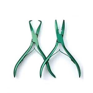 Pinzas para Extensiones de Cabello, Metálicas, Verdes, Herramienta Profesional para Instalar y Retirar, Uso en Salón, Kit de Herramientas para Extensiones de Cabello de Calidad Profesional - Product Image 1