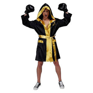 Disfraz de Boxeo para Hombre Adulto, Traje de Campeón Mundial de Peso Pesado con Bata, Pantalones Cortos, Guantes y Collar, Conjunto Completo - Product Image 5