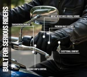 Guantes de motocicleta de cuero de primera calidad, transpirables, antideslizantes, deportivos, para hombre y mujer, protectores para motociclistas de calle - Product Image 6