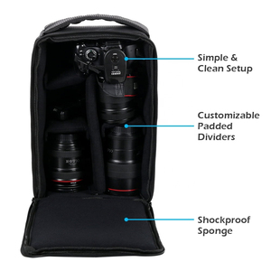 Polyester <b>Camera</b> Bag with Zipper Closure Shockproof Sponge Customizable Padded Dividers for Safe Equipment Storage - Product Image 1