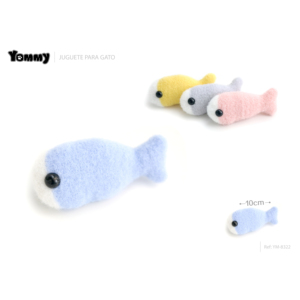 Jouet pour chat Yommy, poisson en peluche doux de 10 cm, jouet interactif pour animaux de compagnie - Product Image 1