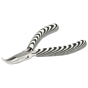 Trendy Different Stripe Handle Bent Nose Jewelry Pliers Precision Angled <b>Wire</b> Bending Shaping Tool Hand Tools for DIY <b>Crafting</b> - Product Image 1
