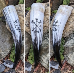 Wholesale 100% Natural Handcrafted Viking Drinking Horn Supreme Quality Polished Beer Craft Manufacturer Supply - Product Image 4