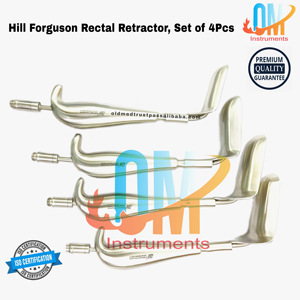 Ensemble de 4 instruments chirurgicaux de qualité supérieure Hill Ferguson Rectal Retractor à fibre optique |   Instruments OldMed - Product Image 4