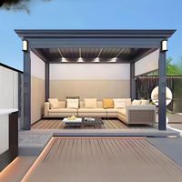Gazebo à persiennes 3x6, gazebo d'extérieur imperméable et robuste, gazebo 10x10 pour terrasse et jardins résidentiels