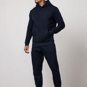 Conjunto Deportivo de Invierno de 2 Piezas, Talla Grande, Informal, de Forro Polar, Poliéster/Algodón, Transpirable, Unisex, Sudadera con Capucha, Secado Rápido, para Correr - Product Image 1