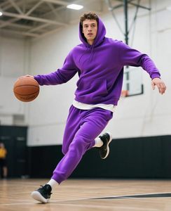 Ensemble de survêtement en polaire pour homme, vêtements de sport pour l'entraînement et la course à pied en hiver - Product Image 2