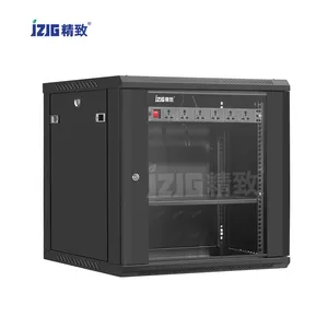 12U Performance Wall Mount Server Cabinet Network Rack Enclosure Quiet Cooling Fan Locking Glass Door Black