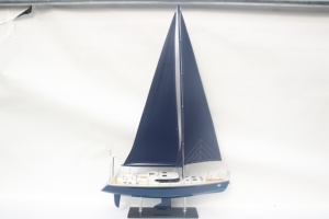 Modèle de bateau à voile en bois fait main, modèle de yacht de croisière moderne de luxe, décoration murale pour la maison - Product Image 2