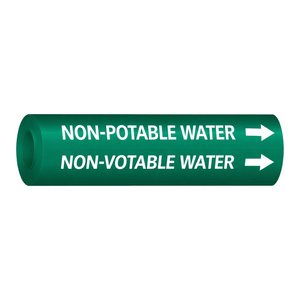 Marcador Flexible para Tuberías de Agua No Potable de Alto Rendimiento, 5 x 8 Pulgadas, para Tuberías Industriales, de Brady - Product Image 2