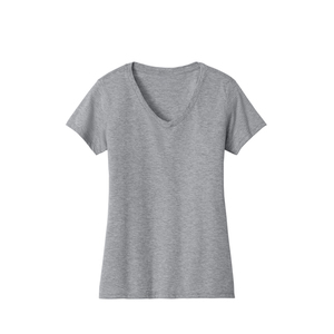 T-shirt pour femme à col en V, tissu en coton doux, manches courtes, vêtements décontractés, logo personnalisé, fabricant et fournisseur en gros - Product Image 1