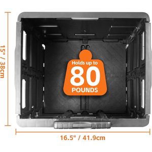 Carrello Pieghevole Nero 50830 con Ruote, Carrello Multifunzionale per Insegnanti con Spazio Extra, Carrello Portaoggetti Bianco Resistente - Product Image 2