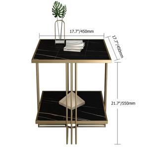 Handmade Quality Metal Luxury Furniture Bed <b>Side</b> <b>Table</b> Gold Plated <b>Square</b> Marble End <b>Table</b> Cabinet for Living Room, Office - Product Image 6