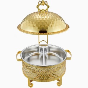 Luxury 8.0L Gold Chafing Dish <b>Buffet</b> Set Elegant Food <b>Warmer</b> for Weddings and Parties At Best Price - Product Image 6