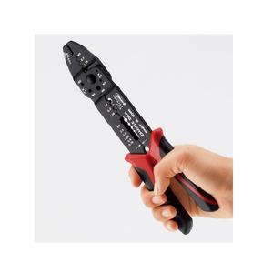 Herramienta de crimpado de acero de grado industrial Lobtex de Japón, famosa por su calidad, con mango de resina, funciones de corte y pelado, serie FK-A - Product Image 2