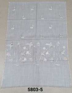 100% <b>Wool</b> Women's Long <b>Scarf</b> with Floral Pattern and Fine Embroidery Quick Dry & Lightweight - Product Image 2