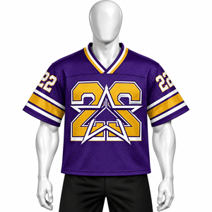เสื้อเจอร์ซีย์ระบายอากาศแห้งเร็ว เสื้อเจอร์ซีย์แฟนคลับแบบยูนิเซ็กส์ เสื้อเจอร์ซีย์ทรงครอปโอเวอร์ไซส์ เสื้อเจอร์ซีย์แบบรีดร้อน เสื้อเจอร์ซีย์กีฬาแขนสั้น - Product Image 1