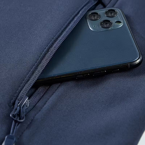 Chaleco Soft Shell de Invierno para Hombre Adulto, Color Azul Marino, Cuello Alto, Chaqueta Soft Shell para Hombre con Bolsillo con Cremallera - Product Image 6