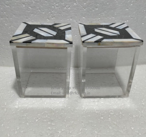 Contenedor de trabajo con incrustaciones de fregona acrílica de lujo, contenedor de postre de diferentes tamaños, forma y tamaño personalizados por rfcrafts - Product Image 4