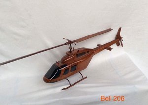 Modelo de Avión de Madera Maciza Duradera, Helicóptero Civil de Madera Personalizado a Escala para Decoración y Recuerdo de Vietnam - Product Image 2
