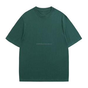 T-shirt pour homme de luxe en coton lourd, épaules tombantes, coupe ample, avec logo personnalisé, t-shirt uni vierge en stock - Product Image 4