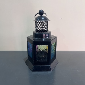 Mini Metal Candle <b>Lantern</b> Decorative Color Glass <b>Tea</b> <b>Light</b> Holder for Home Wedding Ramadan Decor - Product Image 5