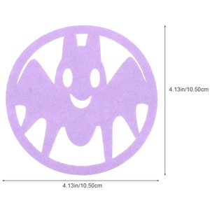 12 Stuks Hittebestendige Anti-Slippende <span class=keywords><strong>Halloween</strong></span> Bekermatten Holle Cartoon Placemat Vilt Eettafel Decor Achtbaan - Product Image 4