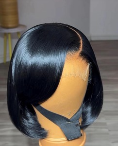 Indian Manufactured Bob <b>Wig</b> Human Hair <b>Short</b> Straight Natural Look for Daily Wear and Easy Styling Available For Sale - Product Image 1