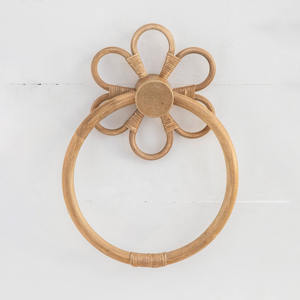 Toallero de Ratán 100% Natural, Nuevo Diseño, Accesorios de Baño, Forma de Pétalos de Flores, Estante de Madera de Vietnam - Product Image 5