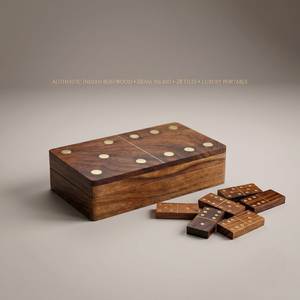 Premium Handmade Eco-Friendly Wooden <b>Dominoes</b> <b>Set</b> Box Modern Design Excellent Quality Beautiful Craftsmanship Durable Finish - Product Image 1