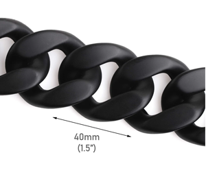 Autocollant mural personnalisé en résine époxy noire avec chaîne à maillons - Design moderne, lavable, lot multi-pièces - Product Image 1