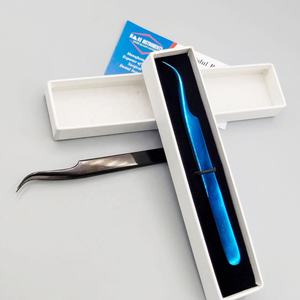 Blue Plasma japonais durable en acier inoxydable Logo personnalisé nouvelle pince à épiler pour extension de cils - Product Image 3