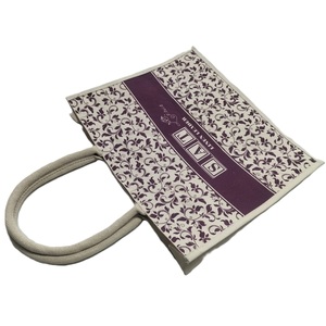 Bolsas de Compras Personalizadas de Lona de Algodón Laminado al por Mayor Directo de Fábrica con Estampado Floral para Bodas y Exposiciones - Product Image 1
