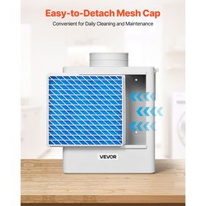 Kit di Ventilazione Interno 3-in-1 Premium in ABS con Porta di Scarico da 4 Pollici, Promemoria Intelligente di Surriscaldamento, Facile da Usare, con Filtro dell'Aria e Cappa di Scarico - Product Image 5