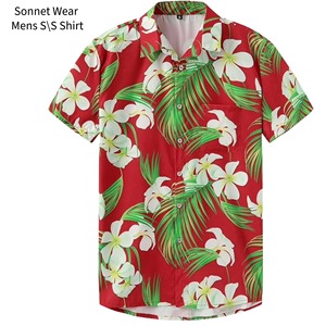 Camisa de manga corta con estampado AOP para hombre - Product Image 5