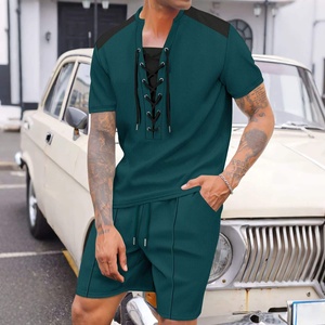 Conjunto Deportivo de Verano para Hombre, Camiseta y Pantalones Cortos de Alta Calidad, Multicolor, Estilo Casual, 2 Piezas - Product Image 6