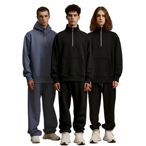 Veste polaire unie pour homme, zippée, coupe oversize, finition délavée, respirante, écologique, directement de l'usine - Product Image 2