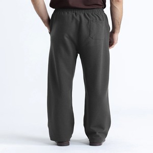 Pantalones Deportivos de Lona para Hombre, Cintura Alta, con Logotipo Personalizado, Pantalones Deportivos Casuales, 100% Algodón, Proveedor Mayorista - Product Image 3