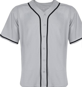 Maillots de baseball personnalisés pour enfants en polyester/coton, manches courtes, unis, pour garçons et filles - Product Image 3