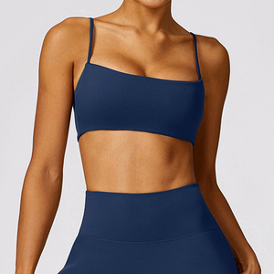 Nouveau soutien-gorge de sport personnalisé écologique pour femme, réglable, à fort impact, blanc, pour le yoga, avec étiquette privée - Product Image 4