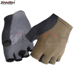 Gants de cyclisme en cuir et néoprène lavables, demi-doigts, couleur personnalisable, haute qualité, prix de gros, nouvelles arrivées - Product Image 2