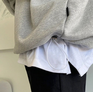 เสื้อสเวตเชิ้ตแบบซิป ¼ ตัว สีเทา ยูนิเซ็กซ์ ทรงปกติ คอกลม ผ้าสแปนเด็กซ์/โพลีเอสเตอร์ ขนฟลีซ สวมใส่สบายๆ สำหรับฤดูใบไม้ร่วง ผ้าเรียบ ซับในอย่างดี เป็นมิตรกับสิ่งแวดล้อม แห้งเร็ว - Product Image 4