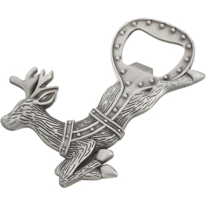 Décapsuleur de bouteille en métal vintage créatif avec logo personnalisé, en alliage d'aluminium argenté antique, en forme d'animal, pour bar, vente en gros - Product Image 2