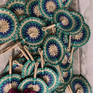 2026 Hot Sale Handheld & Wall Hanging Seagrass <b>Fan</b> Handmade Boho Wedding Birthday Party Decoration Gift from Vietnam - Product Image 6