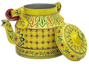 กาต้มน้ำเคลือบแบบยุโรปทำมือ Vedela Naturals พร้อมฝาปิดสแตนเลส ความจุ 1 ลิตร/1.5 ลิตร ด้ามจับเป็นมิตรกับสิ่งแวดล้อมและนำกลับมาใช้ใหม่ได้ - Product Image 6