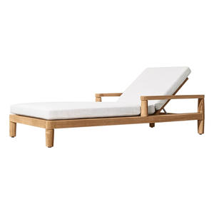 Chaise longue en teck de qualité supérieure pour l'extérieur, piscine, hôtel, complexe hôtelier, fabricant et fournisseur en gros d'industrie du teck, exportateur d'Indonésie - Product Image 1