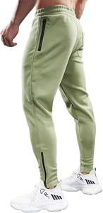Pantalon de jogging décontracté pour homme, respirant, en mélange de coton, coupe ajustée, taille élastique, idéal pour la gym et le quotidien - Product Image 4