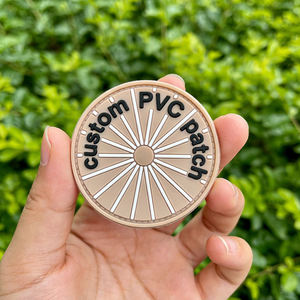 Patch PVC personnalisé, cercle, 3D, embossé, à coller, patch tactique - Product Image 4
